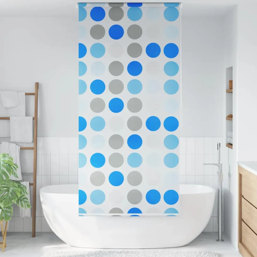 vidaXL Rolgordijn voor douche 80x240 cm cirkel