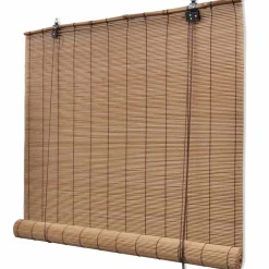 vidaXL Rolgordijn 80x160 cm bamboe bruin