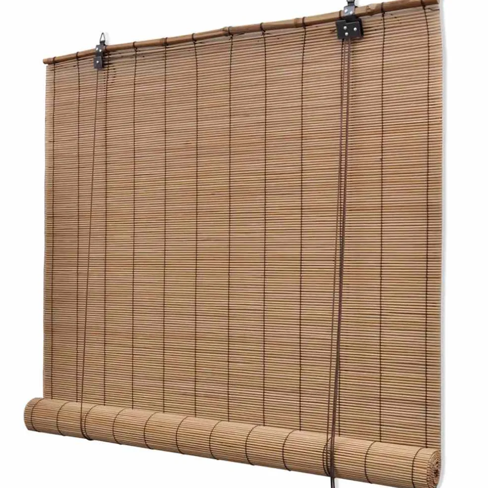 vidaXL Rolgordijn 80x160 cm bamboe bruin