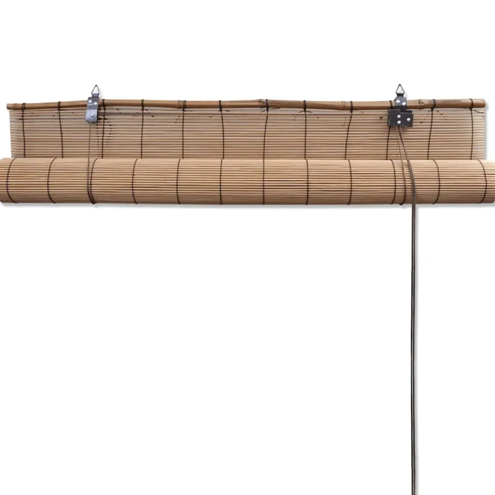 vidaXL Rolgordijn 80x160 cm bamboe bruin