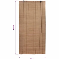 vidaXL Rolgordijn 80x160 cm bamboe bruin