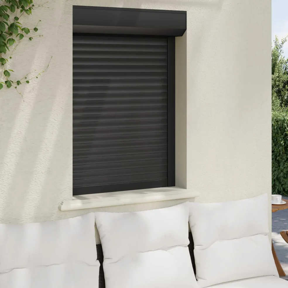 vidaXL Roljaloezie Antraciet 70 x 100 cm Aluminium en Polyurethaan