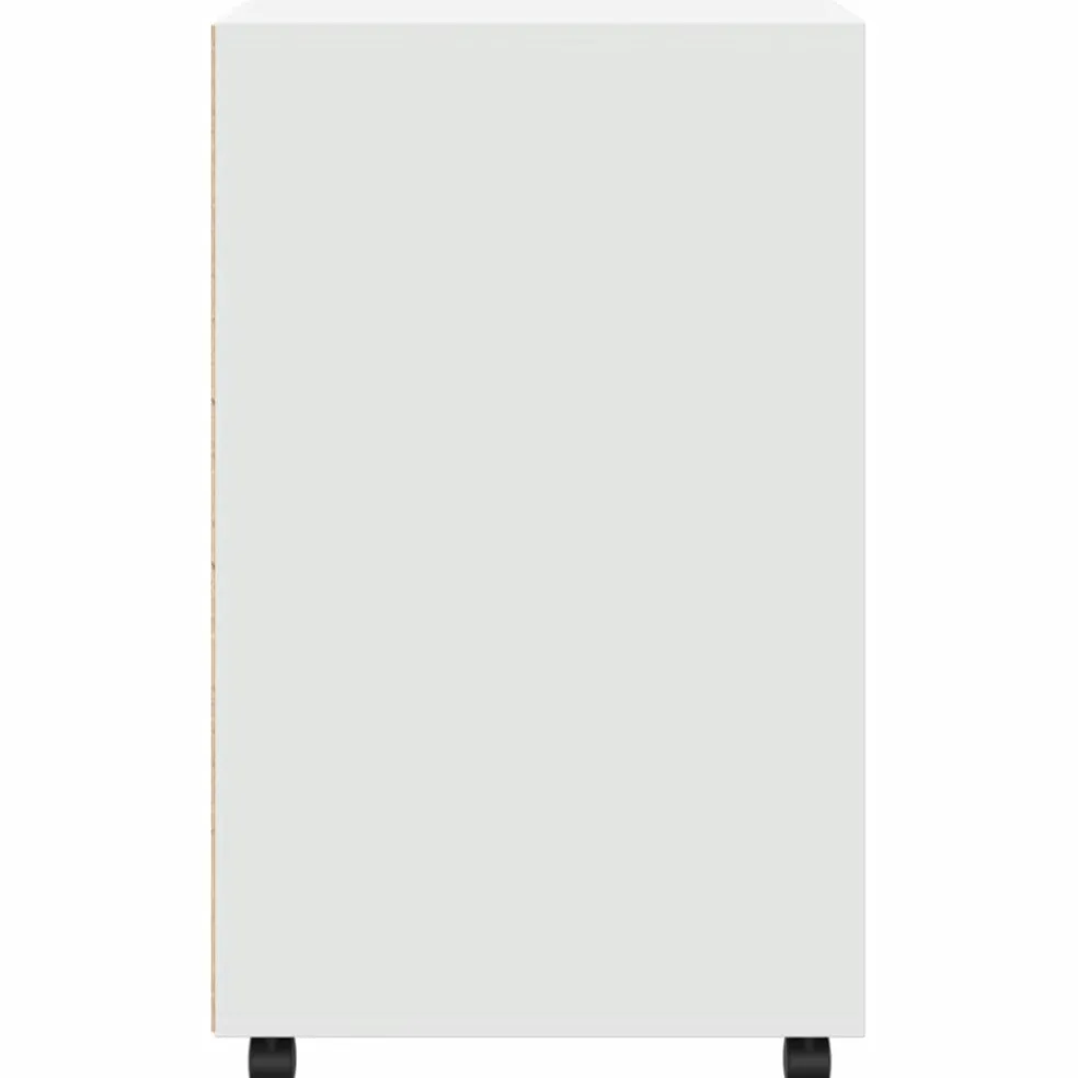 vidaXL Rolkast 60x48x81 cm bewerkt hout wit