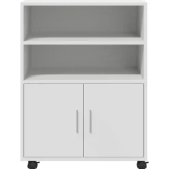 vidaXL Rolkast 60x48x81 cm bewerkt hout wit