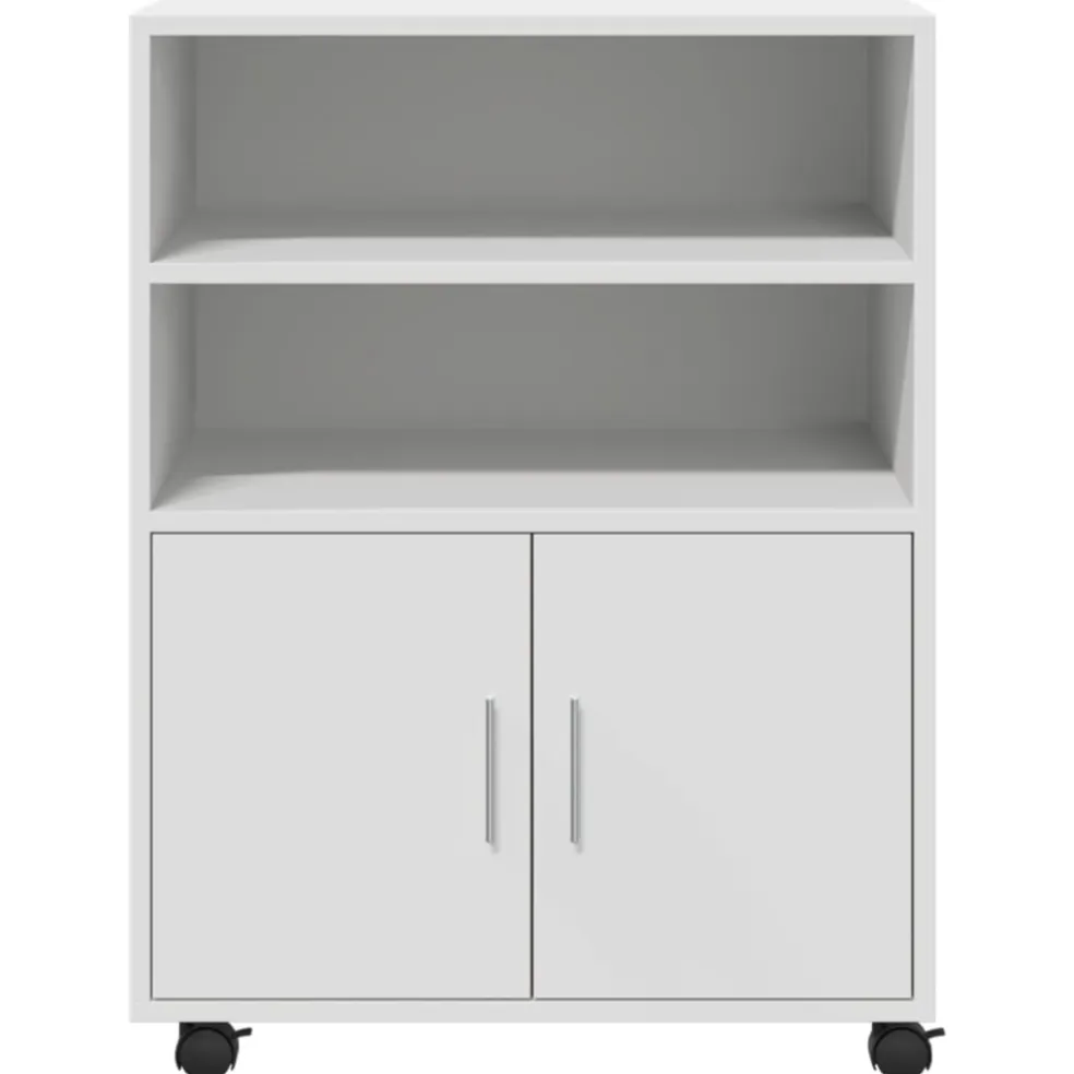 vidaXL Rolkast 60x48x81 cm bewerkt hout wit