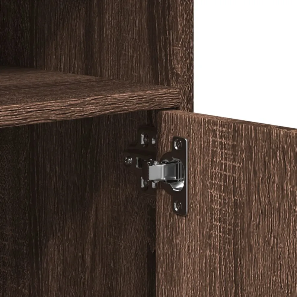 vidaXL Rolkast 60x48x81 cm bewerkt hout bruin eikenkleur