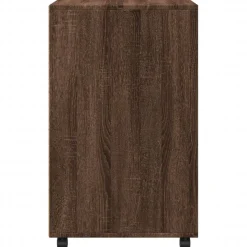 vidaXL Rolkast 60x48x81 cm bewerkt hout bruin eikenkleur