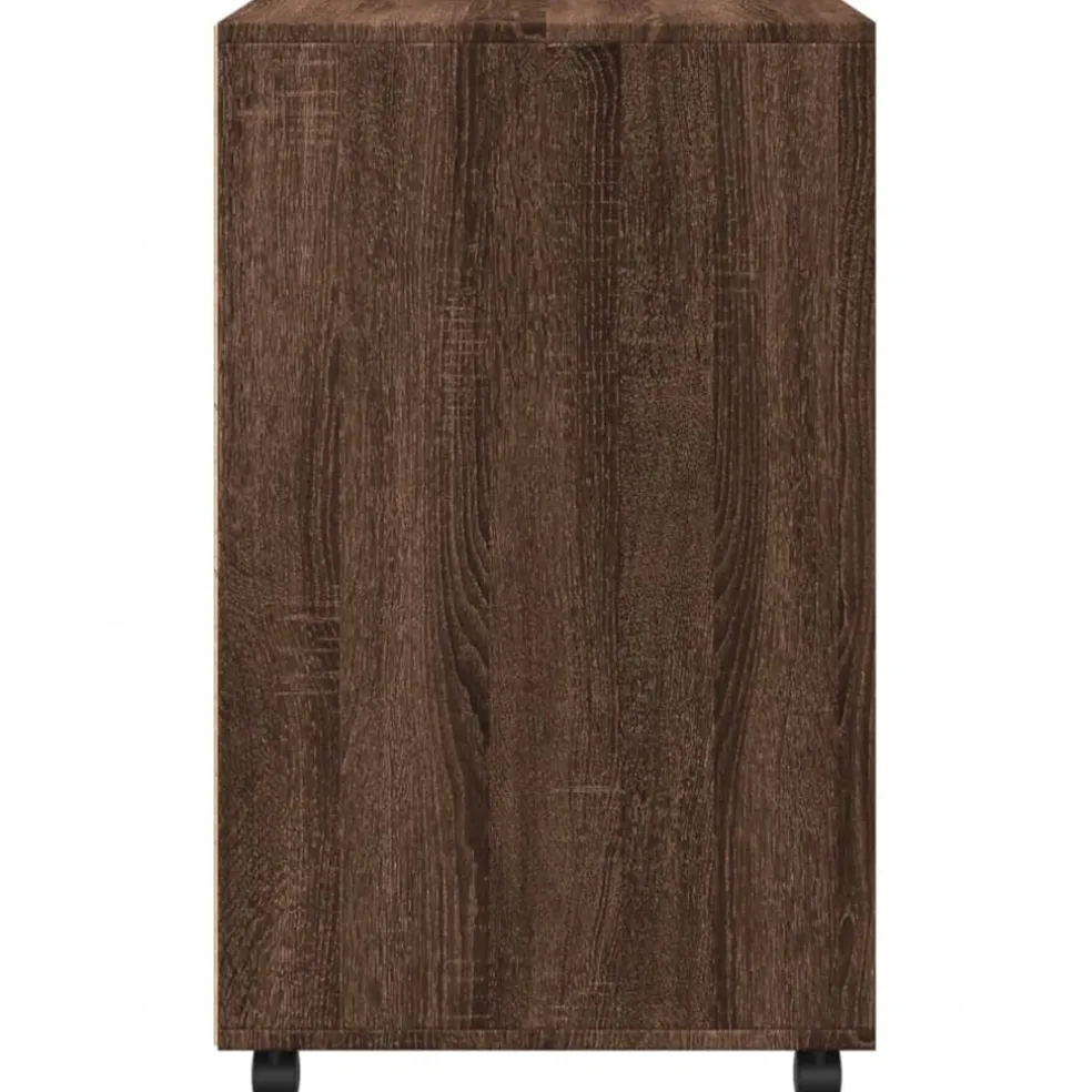 vidaXL Rolkast 60x48x81 cm bewerkt hout bruin eikenkleur