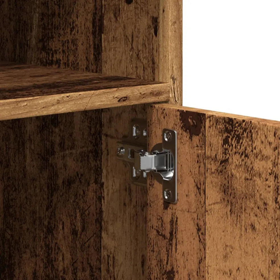 vidaXL Rolkast 60x48x81 cm bewerkt hout oud houtkleurig