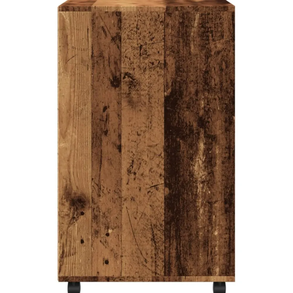 vidaXL Rolkast 60x48x81 cm bewerkt hout oud houtkleurig
