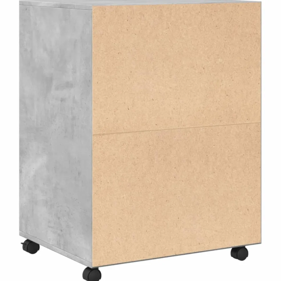 vidaXL Rolkast 60x48x81 cm bewerkt hout betongrijs