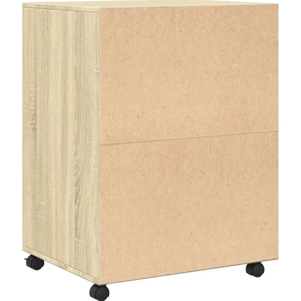 vidaXL Rolkast 60x48x81 cm bewerkt hout sonoma eikenkleurig