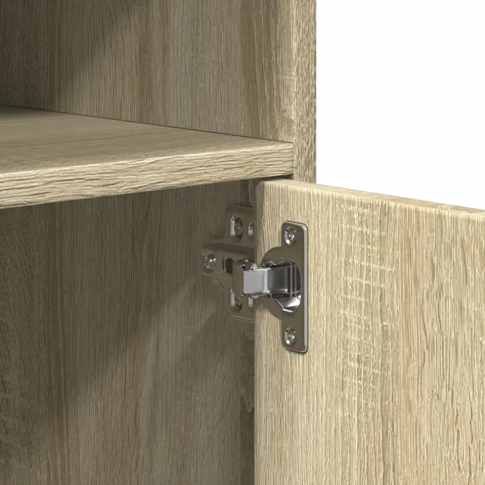 vidaXL Rolkast 60x48x81 cm bewerkt hout sonoma eikenkleurig