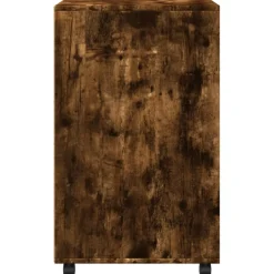 vidaXL Rolkast 60x48x81 cm bewerkt hout gerookt eikenkleurig