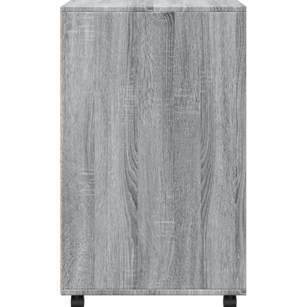 vidaXL Rolkast 60x48x81 cm bewerkt hout grijs sonoma eikenkleurig