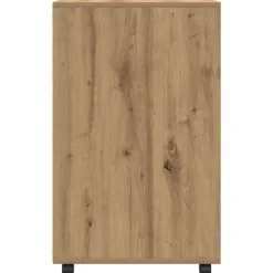 vidaXL Rolkast 60x48x81 cm bewerkt hout artisanaal eikenkleurig