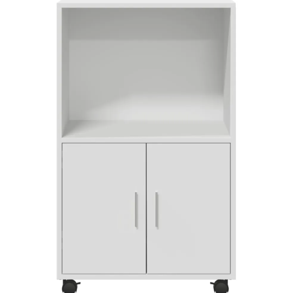 vidaXL Rolkast 55x40x91 cm bewerkt hout wit