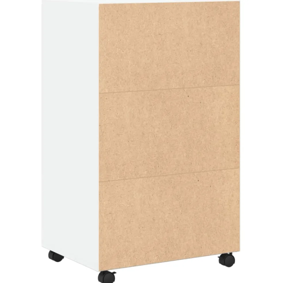 vidaXL Rolkast 55x40x91 cm bewerkt hout wit
