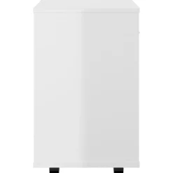vidaXL Rolkast 46x36x59 cm bewerkt hout hoogglans wit