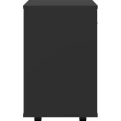 vidaXL Rolkast 46x36x59 cm bewerkt hout zwart