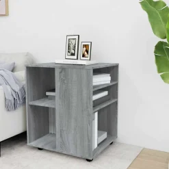 vidaXL Rolkast 60x53x72 cm bewerkt hout grijs sonoma eiken