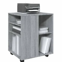 vidaXL Rolkast 60x53x72 cm bewerkt hout grijs sonoma eiken