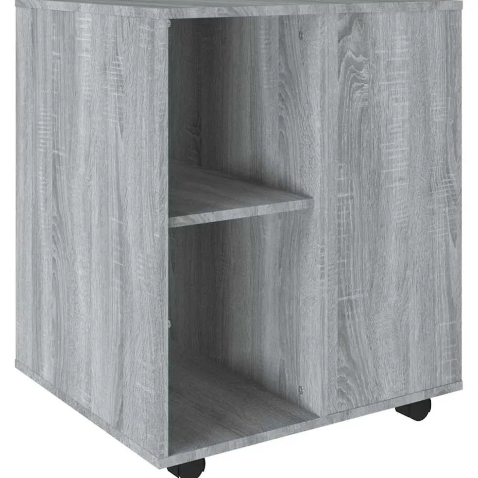 vidaXL Rolkast 60x53x72 cm bewerkt hout grijs sonoma eiken