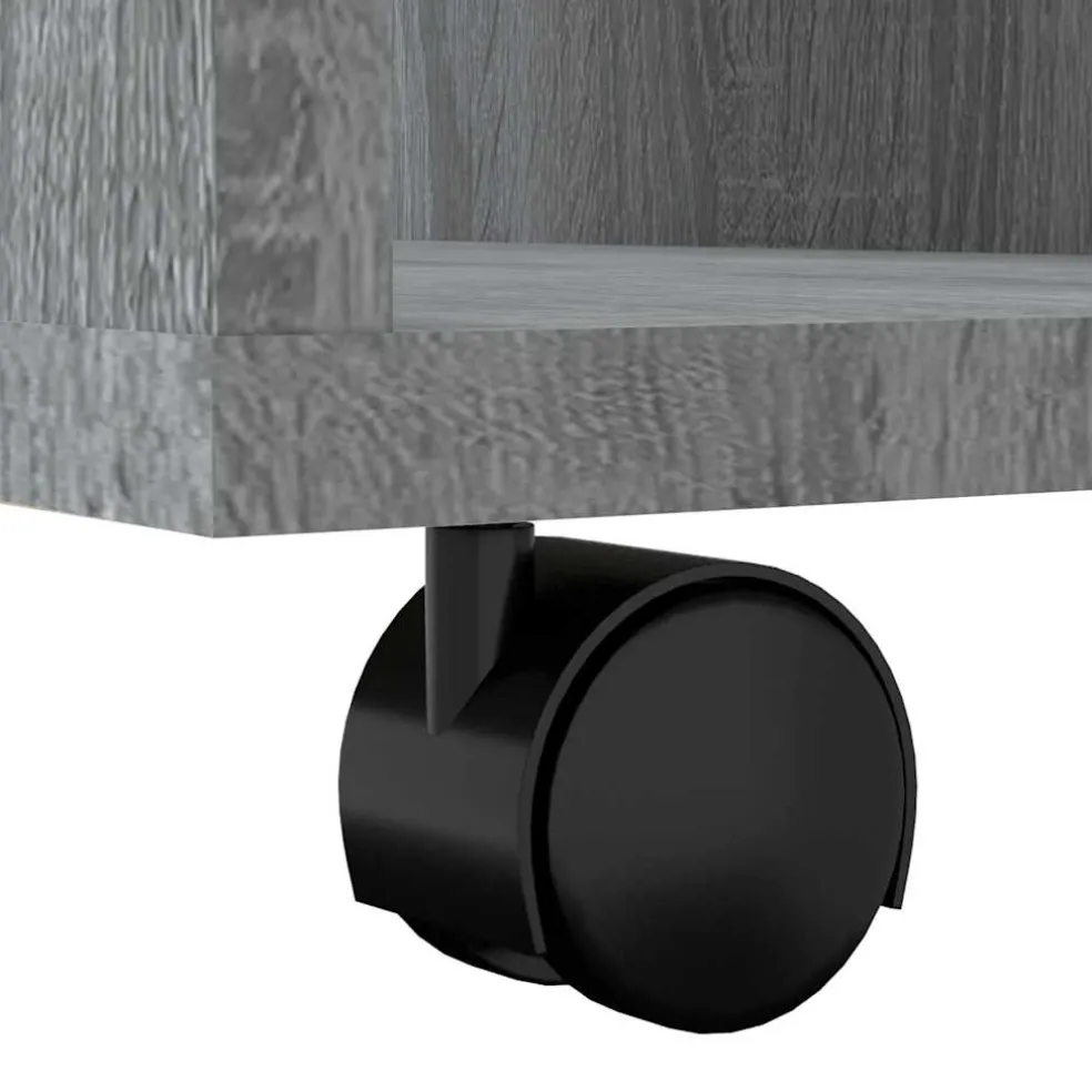 vidaXL Rolkast 60x53x72 cm bewerkt hout grijs sonoma eiken