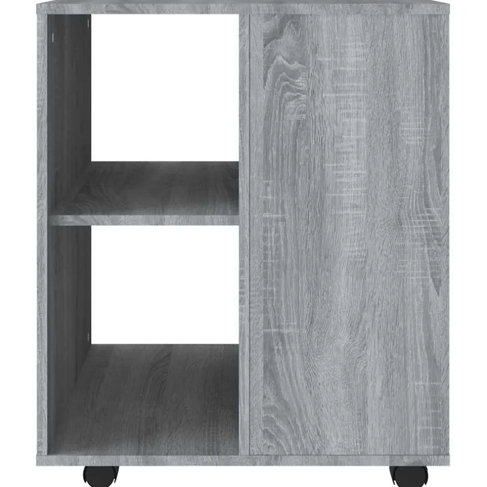 vidaXL Rolkast 60x53x72 cm bewerkt hout grijs sonoma eiken