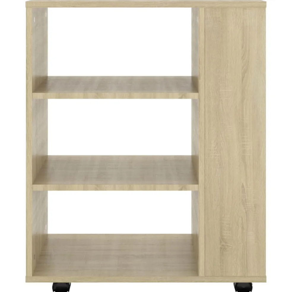 vidaXL Rolkast 60x35x75 cm bewerkt hout sonoma eikenkleurig