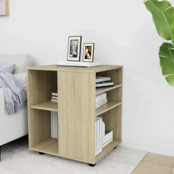 vidaXL Rolkast 60x53x72 cm bewerkt hout sonoma eikenkleurig
