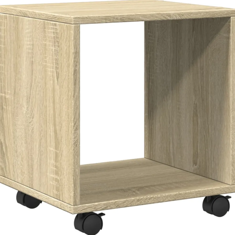 vidaXL Rolkast 37x33x42,5 cm bewerkt hout sonoma eikenkleurig