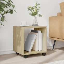 vidaXL Rolkast 37x33x42,5 cm bewerkt hout sonoma eikenkleurig