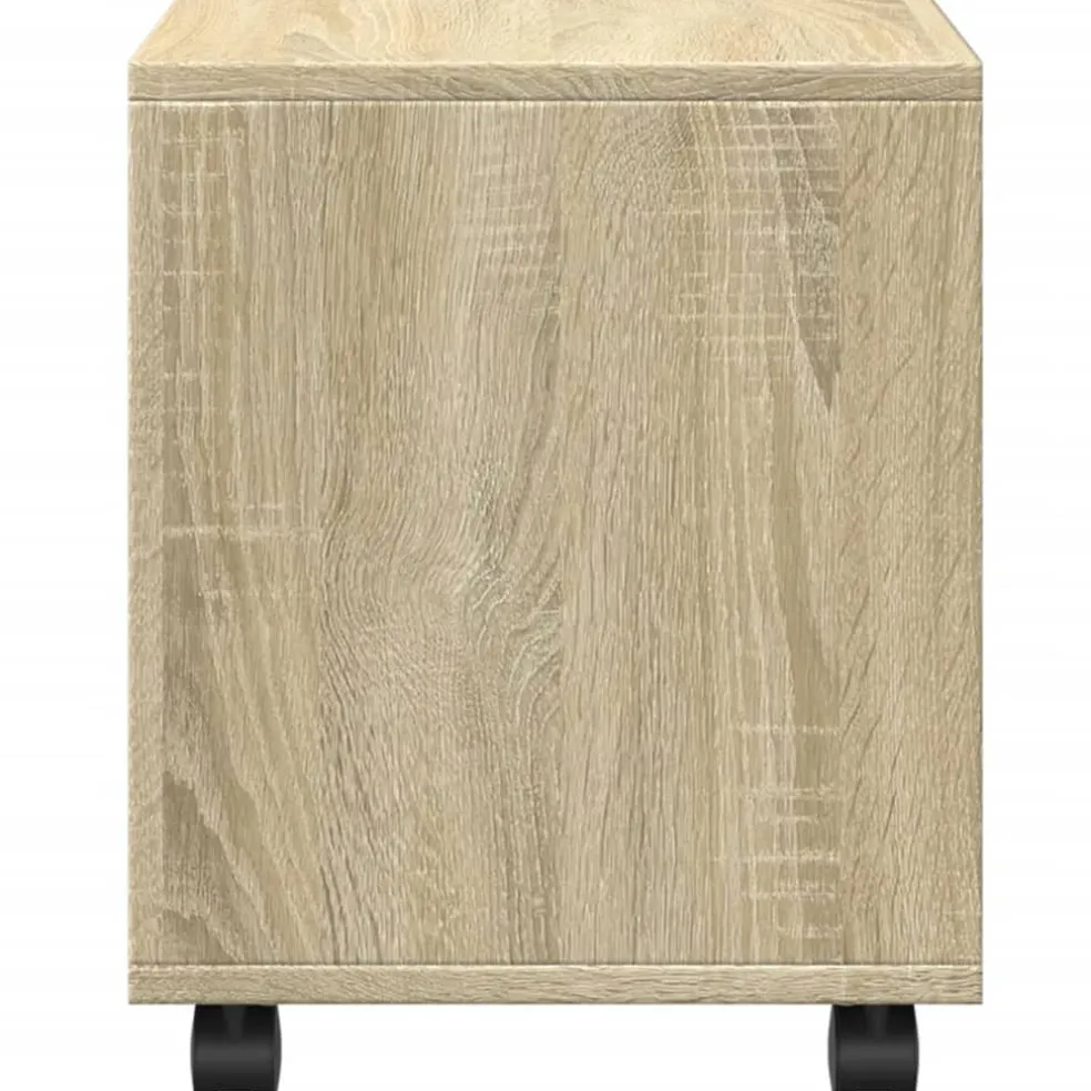 vidaXL Rolkast 37x33x42,5 cm bewerkt hout sonoma eikenkleurig