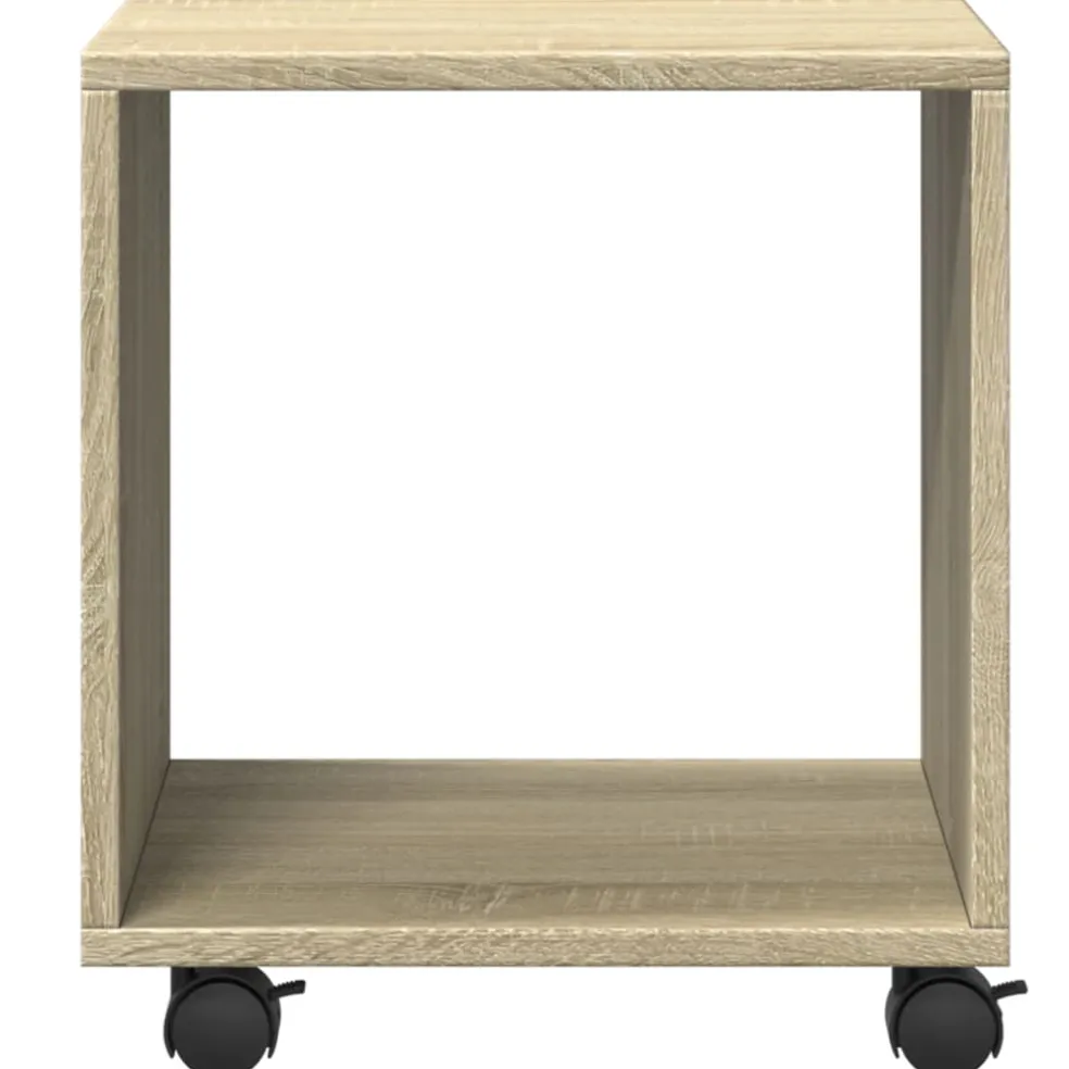 vidaXL Rolkast 37x33x42,5 cm bewerkt hout sonoma eikenkleurig