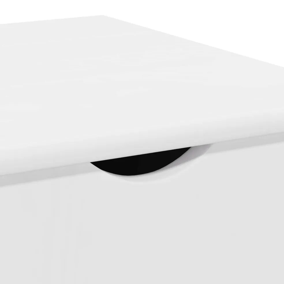 vidaXL Rolling Kast met wiel Wit 34 x 39 x 65,5 cm Massief Vurenhout