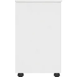 vidaXL Rolling Kast met wiel Wit 34 x 39 x 65,5 cm Massief Vurenhout