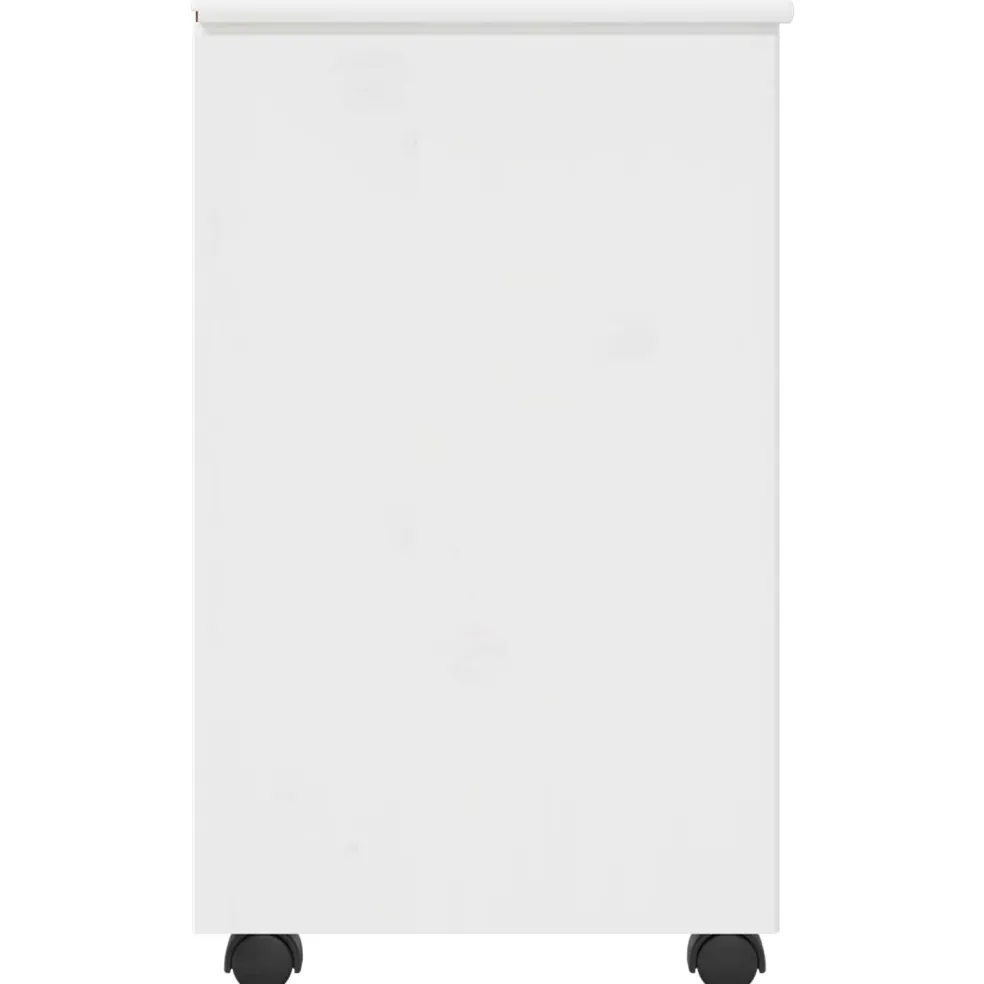 vidaXL Rolling Kast met wiel Wit 34 x 39 x 65,5 cm Massief Vurenhout