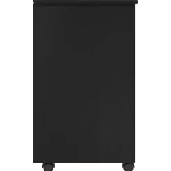 vidaXL Rolling Kast 34 x 39 x 65,5 cm Massief Vurenhout Zwart