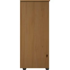vidaXL Rolling Kast 34 x 39 x 93,5 cm Massief Vurenhout Honingbruin