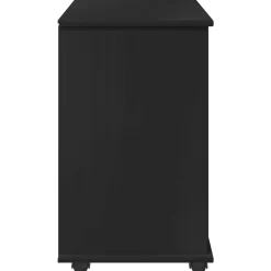 vidaXL Rolling Kast 63,5 x 39 x 65,5 cm Massief Vurenhout Zwart