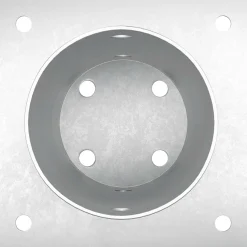 vidaXL Ronde grondanker 4 st zilver 15 x 15 x 15 cm Metaal