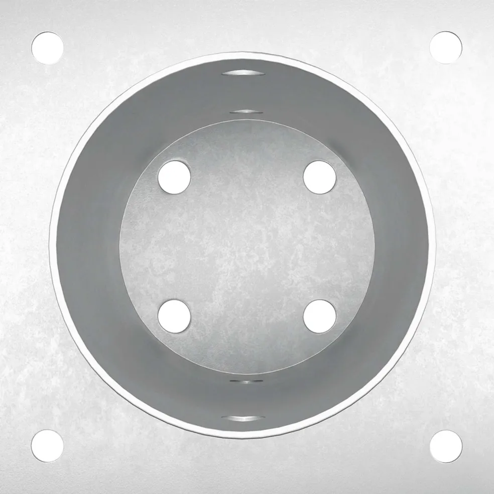 vidaXL Ronde grondanker 4 st zilver 15 x 15 x 15 cm Metaal
