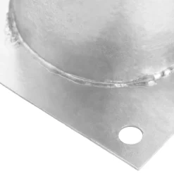 vidaXL Ronde grondanker 4 st zilver 15 x 15 x 15 cm Metaal