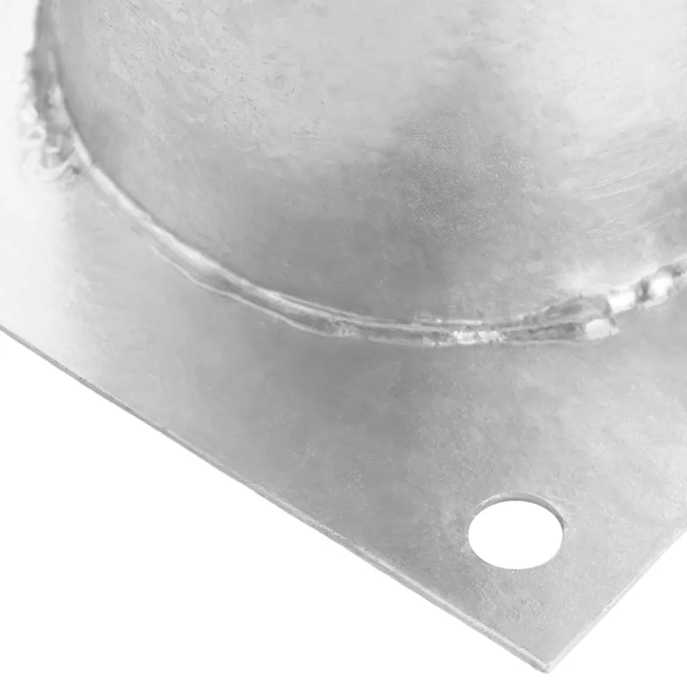 vidaXL Ronde grondanker 4 st zilver 15 x 15 x 15 cm Metaal