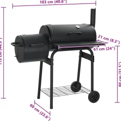vidaXL Rookbarbecue houtskool