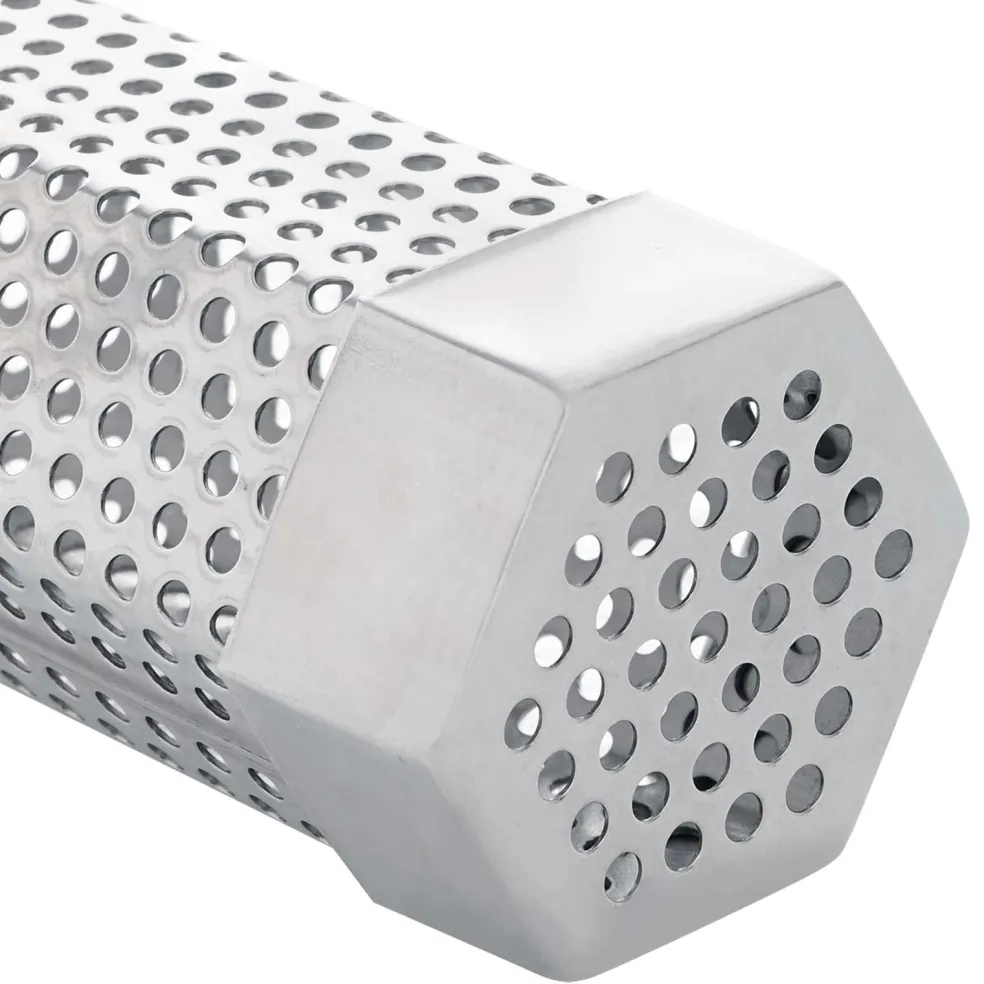 vidaxl Rookbuis 2 st 5 x 5 x 30 cm Roestvrij staal 304 zilver