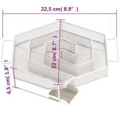 vidaXL Rookgenerator koud 6-hoekig 22,5 cm roestvrij staal