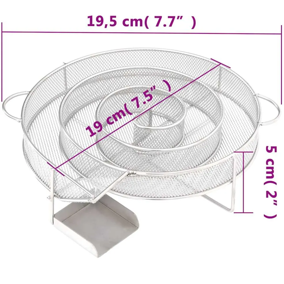 vidaXL Rookgenerator koud rond 19,5 cm roestvrij staal