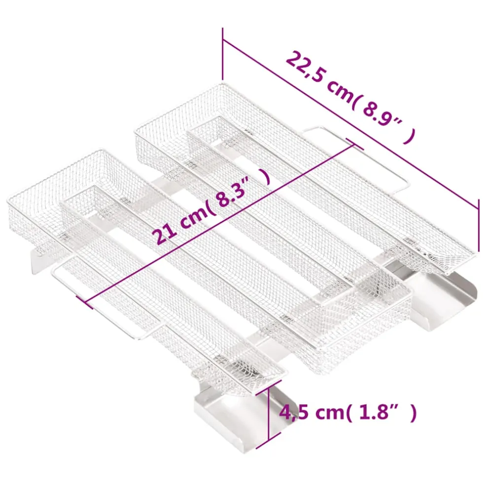 vidaXL Rookgenerator koud 4-zijdig 22,5 cm roestvrij staal